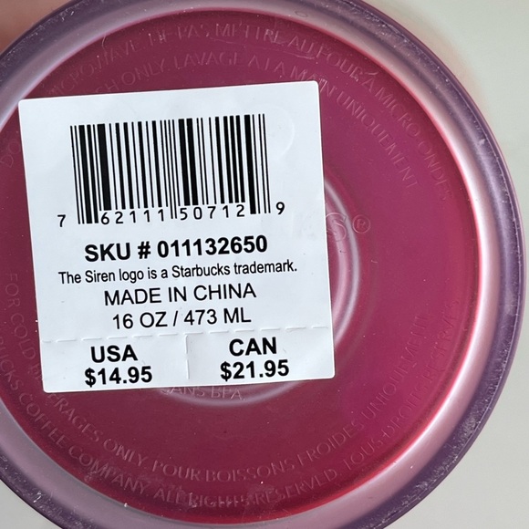 Starbucks 2022 Floral Summer Tumbler Soft Touch Pink/Orange Cup 16 oz - Picture 6 of 6